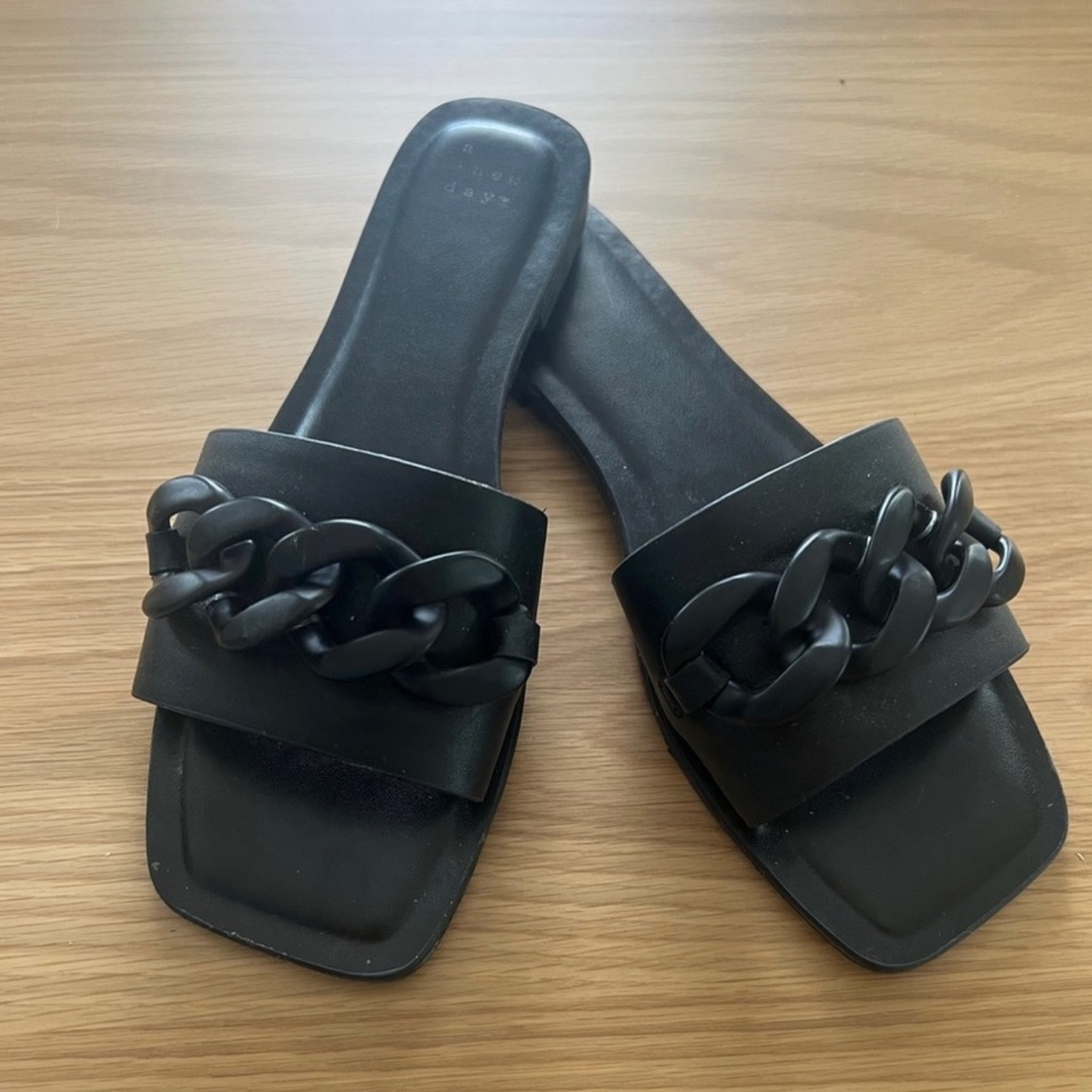 Black Slide Sandal